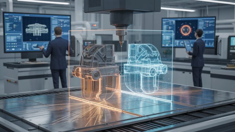 Using Digital Twins in CNC Machining and Laser Cutting: From Design to Real-World Output